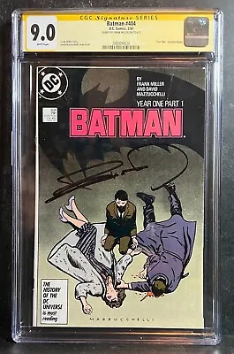 Buy BATMAN #404 (YEAR ONE -  Part 1)  - CGC 9.0 - Rare Copy Signed By FRANK MILLER • 475£