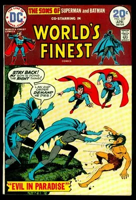 Buy DC Comics WORLD'S FINEST #222 SUPERMAN BATMAN And Sons FN+ 6.5 • 3.94£