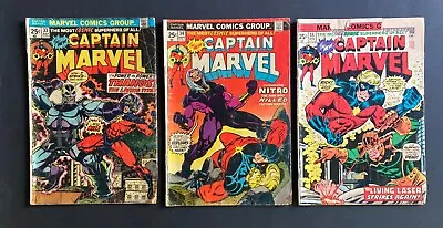 Buy CAPTAIN MARVEL #33 34 35 (Marvel Comics 1974) Feat. Thanos 1st Nitro By Starlin • 11.87£
