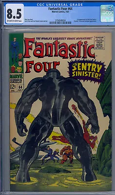 Buy Fantastic Four #64 Cgc 8.5 1st Full Kree Sentry • 159.90£