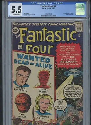 Buy Fantastic Four #7 1962 CGC 5.5~ • 532.27£