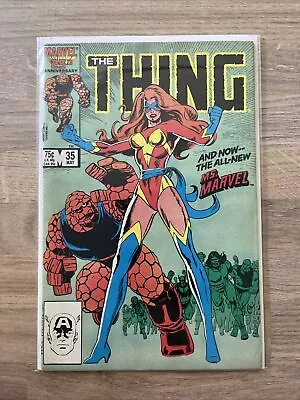 Buy Marvel Comics The Thing #35 1986 1st Appearance Sharon Ventura Ms Marvel Key • 16.99£