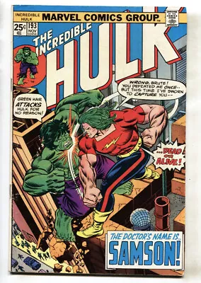 Buy Incredible Hulk #193  Comic Book Marvel--1975 DOC SAMSON • 23.79£