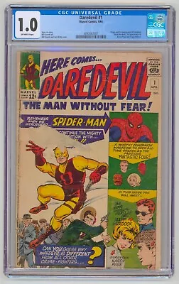 Buy DAREDEVIL #1 CGC 1.0, Origin And 1st App. Stan Lee, Marvel Comics 1964 • 1,185.91£