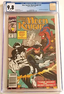Buy Marc Spector: Moon Knight #20 CGC 9.8 NM Mint White, 1990, Spider-Man & Punisher • 51.97£