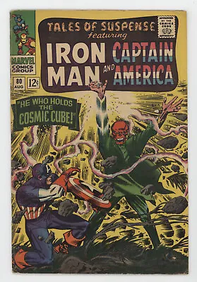 Buy Tales Of Suspense 80 Marvel 1966 FN Iron Man Captain America Red Skull Stan Lee • 67.53£