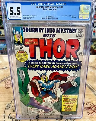 Buy JOURNEY INTO MYSTERY #110 CGC 5.5 Thor, Cobra And Mr. Hyde Appearance • 109.10£