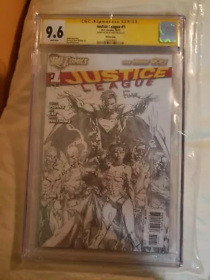 Buy Justice League # 1 CGC SS Finch 9.6 Retailer Sketch 1:200 Variant HTF • 71.15£