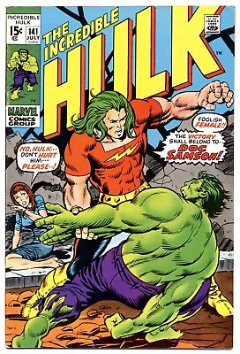 Buy INCREDIBLE HULK #141 VF, 1st Doc Sampson, John Severin Inks, Marvel Comics 1971 • 158.12£
