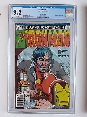 Buy Iron Man #128 Cgc 9.2 U.k. Price Variant Alchoholic Cover Rare! • 415£