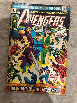 Buy The Avengers Marvel Comic Book Issue #114 1st Mantis Cover 1973 • 12£