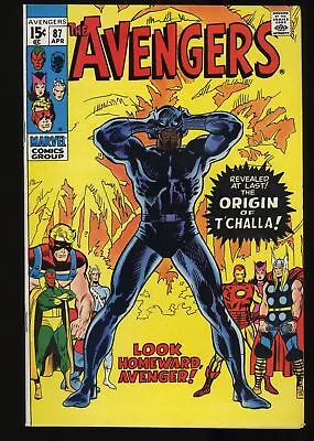 Buy Avengers #87 VF 8.0 Origin Of T'Challa Black Panther! Cameo Klaw/T'Chaka! • 95.39£