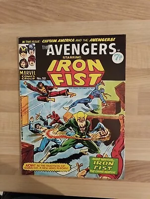 Buy Avengers Featuring Iron Fist Marvel #52 September 1974 • 1.50£