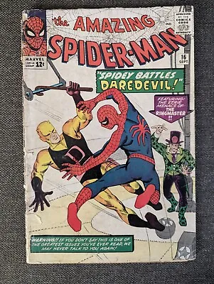 Buy Amazing Spider-Man 16 / Marvel / Daredevil / 1964 • 228.64£