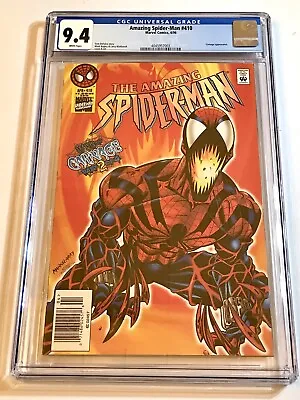 Buy 1996 Amazing Spider-Man #410 *Newsstand* 1st Ben Reilly Spider-Carnage CGC 9.4 • 106.86£