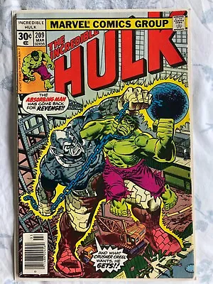 Buy Incredible Hulk 209 (1977) Absorbing Man, Doc Samson App, Cents • 6.99£