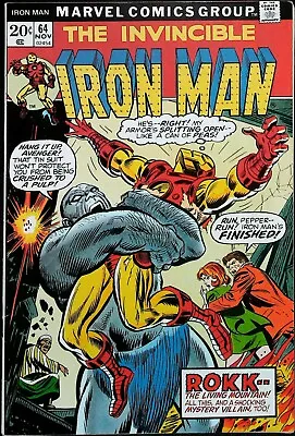 Buy Iron Man #64 Volume 1 (1973) *1st Appearance Of Rokk* - Very Fine Range • 11.85£