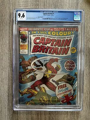 Buy Captain Britain 1 CGC 9.6 WHITE PGS Marvel Bronze Age Key 1st Cap Britain W/Mask • 595£