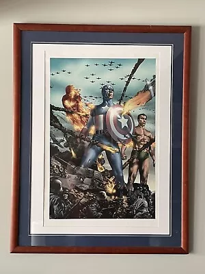 Buy Signed Stan Lee MCU Marvel Giant Size Invaders #2 LE 19/99 Framed Giclee Print • 442.14£