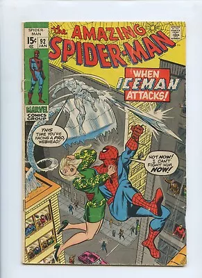 Buy Amazing Spider-Man #92 1970 (GD 2.0)(Cover Detached Top Staple) • 17.67£