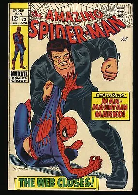 Buy Amazing Spider-Man #73 FN/VF 7.0 First Man-Mountain Marko! Marvel 1969 • 53.84£