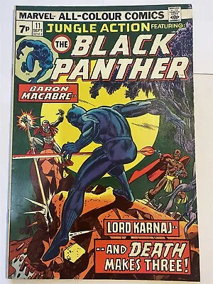 Buy JUNGLE ACTION #11 The Black Panther Marvel Comics UK Price 1974 FN/VF • 6.95£