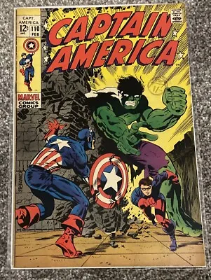 Buy Captain America 110 (1969) Key Issue. 1st Madame Hydra. Classic Cover FN • 64.99£