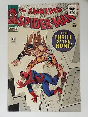 Buy Amazing Spider-Man #34 - 1966 - 2nd Appearance Of Gwen Stacy & Harry Osborn Key • 192.84£