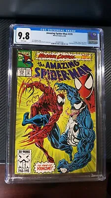 Buy 1993 Marvel Comics Amazing Spider-Man #378 CGC 9.8 White Pages Maximum Carnage B • 143.83£
