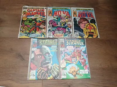 Buy Vintage Marvel Comics Bundle Captain Marvel 25 Nova 11 21 Dr. Strange 45 46 • 9.99£