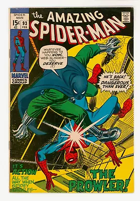 Buy Amazing Spider-Man #93 FN+ 6.5 Vs Gwen Stacy And Prowler • 55£