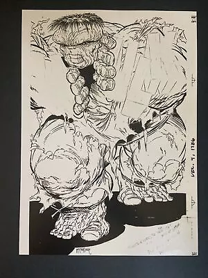 Buy The Incredible Hulk #345 B&W COVER Marvel Comic Book Poster 8.5x11.5 • 14.37£