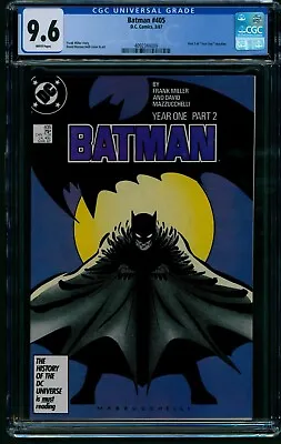 Buy Batman #405 (1987 DC) CGC 9.6 White Pages! Year One Part 2! Frank Miller!! • 67.28£
