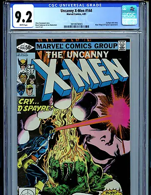 Buy Uncanny X-Men #144 CGC 9.2 NM- 1981 Marvel D'Spayre Man-thing Amricons K52 • 110.81£
