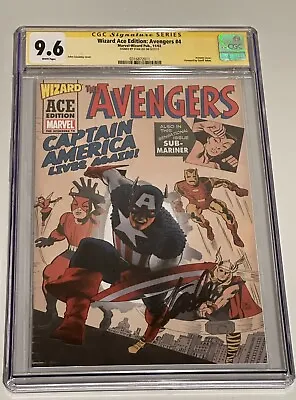 Buy Wizard Ace Edition Avengers 4 CGC 9.6 Signed STAN LEE Signature Series SS WP • 474.18£