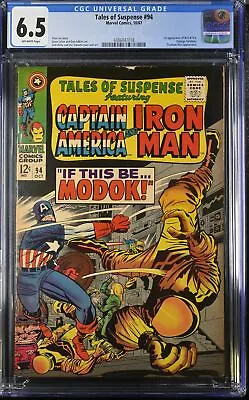 Buy Tales Of Suspense #94 - Marvel Comics 1967 CGC 6.5 1st Appearance Of M.O.D.O.K.  • 88.39£
