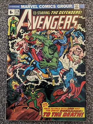 Buy The Avengers 118 Marvel 1973. Versus Defenders • 7.48£