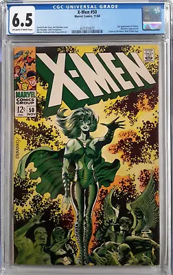 Buy 🔥uncanny X-men #50 Cgc 6.5*(1968, Marvel)*polaris Cover*silver Age Key*steranko • 384.59£