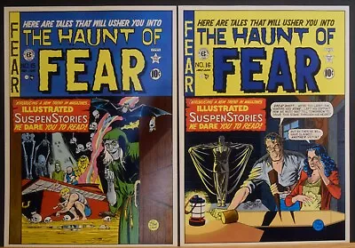 Buy HAUNT OF FEAR COVER POSTERS #15 & #16 JOHNNY CRAIG Russ Cochran Library Set NICE • 15.80£