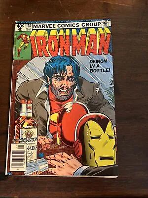 Buy IRON MAN #128 ('79)  Classic Alcoholism Cover  Demon In A Bottle!  • 78.84£