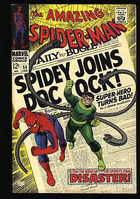 Buy Amazing Spider-Man #56 VF- 7.5 Doctor Octopus Appearance! Romita Cover! • 99.73£