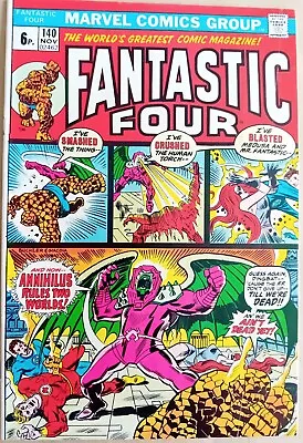 Buy Fantastic Four #140 - VG/FN (5.0) Marvel 1973 - 6p UK Price Variant - Annihilus  • 4.99£