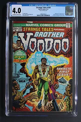 Buy STRANGE TALES #169 ORIGIN 1st BROTHER VOODOO 1973 Doctor Strange MOVIE-2 CGC 4.0 • 127.88£