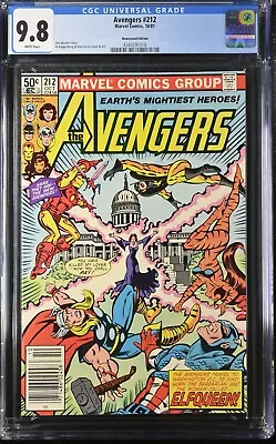 Buy 🔥 Avengers #212 9.8 CGC NEWSSTAND Version 1981 BRONZE AGE Elfqueen APPEARANCE • 118.33£