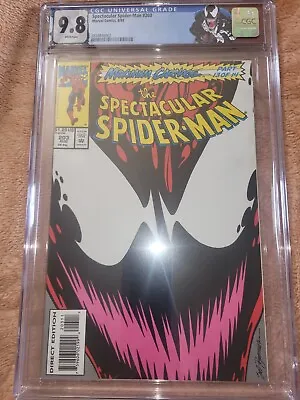 Buy Spectacular Spider-Man #203 CGC 9.8 (3834848002) Venom Label 8/93 O.G Owner • 236.54£