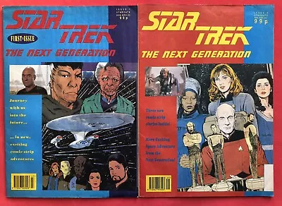 Buy Star Trek The Next Generation #1 & 2 Phoenix Press UK Comic 1992 • 29.95£