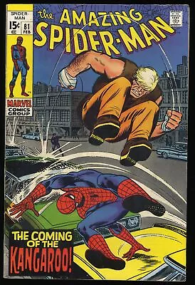 Buy Amazing Spider-Man #81 FN- 5.5 Kangaroo Appearance! Marvel 1970 • 35.98£