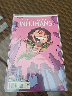 Buy Uncanny Inhumans Annual #1 Skottie Young Variant Cover Marvel 1st Printing Nm • 10£