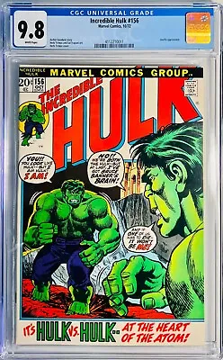 Buy 1972 Incredible Hulk 156 CGC 9.8 1st And Only Krylar Appearance. Bill Murray MCU • 1,534.09£