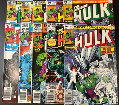 Buy Incredible Hulk RUN (10) - 249 250 251 252 253 254 255 26 257 258 - AVG VF 8.0 • 78.87£